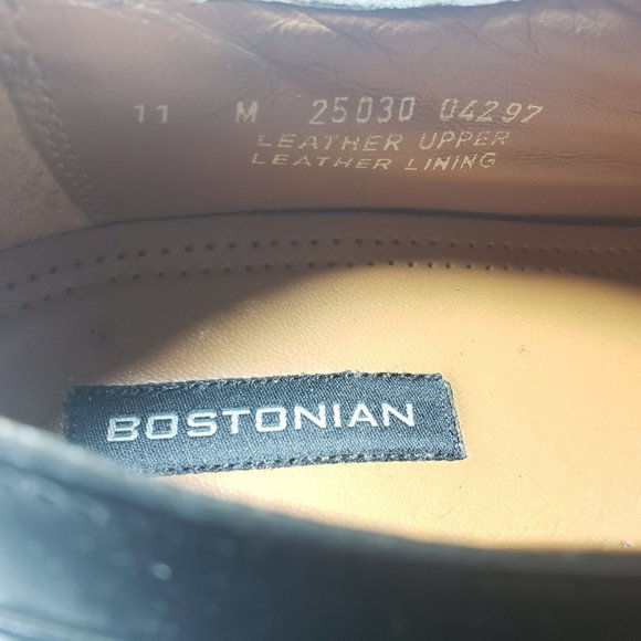 Bostonian Men's Tahoe Black Cap Toe Dress Shoes 11 - Picture 6 of 8